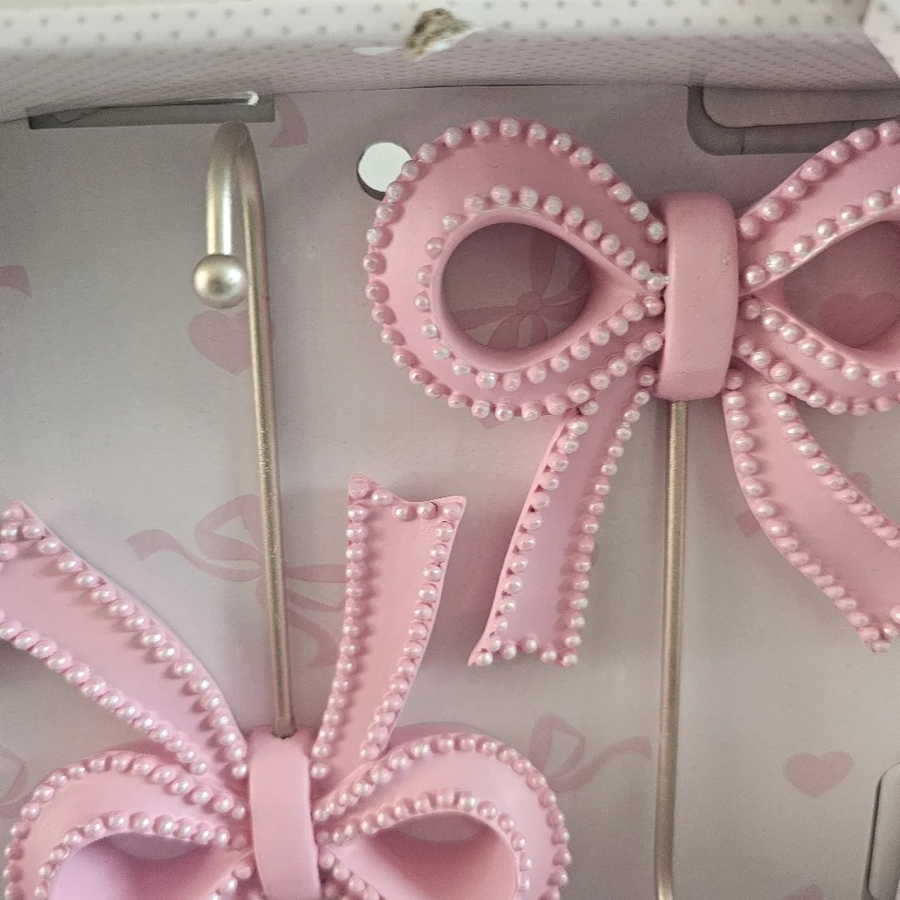 Pink Bow Hook Set New